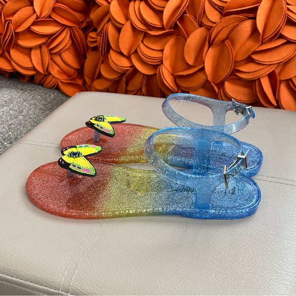 ❣️🆕 BETSEY JOHNSON Tabby Butterfly Flat Jelly Sandals❣️ - Picture 6 of 11